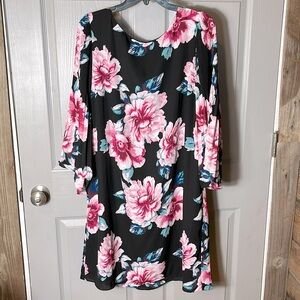 Chiffon Floral Midi Dress